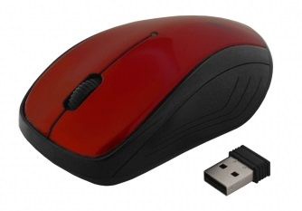 Kompiuterio pelė ART AM-92, juoda/raudona