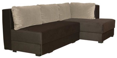 Bodzio Corner Sofa Judyta Right Dark Brown/Beige