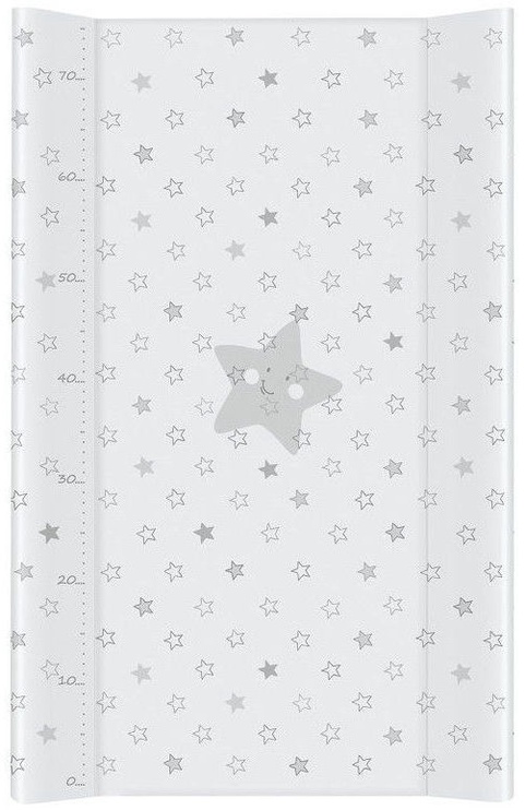 Чехол на пеленальный матрас Ceba Baby Short Stars Hard, 70 см x 50 см, серый