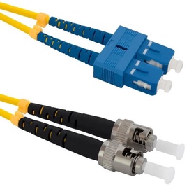 Qoltec SC-ST Optic Patch Cable Yellow 1m