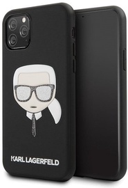 Karl Lagerfeld Iconic Embossed And Glitter Back Case For Apple iPhone 11 Pro Max Black