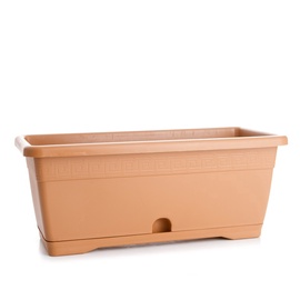 Lillepott Plasticotto, plastik, 1000 mm, Ø 1000 mm x 180 mm, pruun