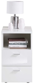 Ночной столик FMD Bed Side Table with 2 Drawers, белый, 40x35x60 см
