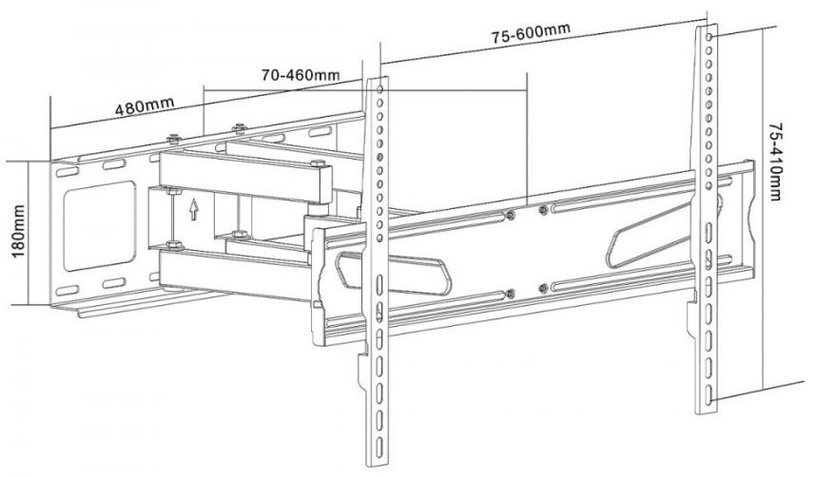 Кронштейн для телевизора Maclean, 37-70″, 45 кг