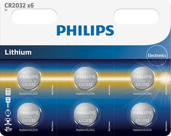 Philips CR2032 Batteries x6