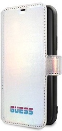 Guess Iridescent Book Case For Apple iPhone 11 Pro Max Silver
