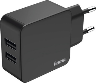 Hama Charger 2-Port USB 2.4A Black 00178368