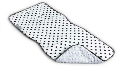 Подкладка для коляски La bebe Dots, белый/голубой