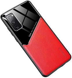 Чехол Mocco Lens Leather Back Case Samsung Galaxy A72, Samsung Galaxy A72, черный/красный