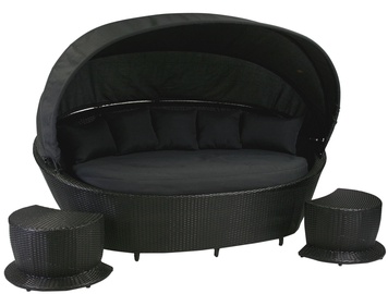 Välimööbli komplekt Home4you Muse 27653, must, 4 istekohta