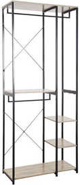 Verners Brasilia Shelf 900x2130x400mm Black/Wood