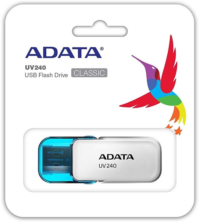 USB atmintinė Adata UV240, balta, 16 GB