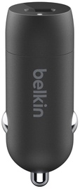 Lādētājs Belkin Car Charger, USB-C, melna, 20 W