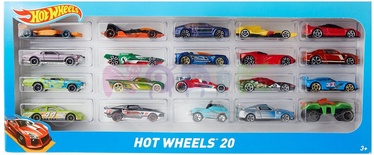 Transporto žaislų rinkinys Hot Wheels 20 Car Gift Pack, įvairių spalvų