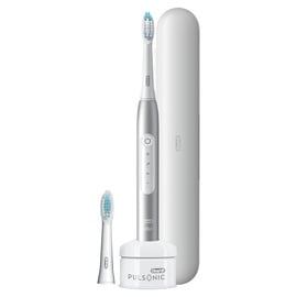 Электрическая зубная щетка Oral-B Pulsonic Slim Luxe 4500 Platinum, белый/серебристый