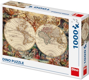 Puzle Dino Antique World Map, 1000 gab.