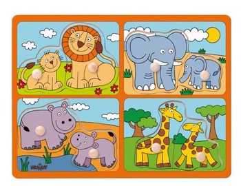 Пазл WOODY Exotic Animals With Their Young