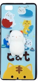 Mocco 4D White Cat Back Case For Apple iPhone X Blue