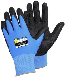 Рабочие перчатки прорезиненные, перчатки Tegera 887, синтетическое волокно, белый/черный, 10