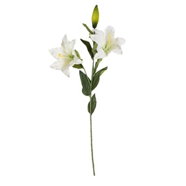 Искусственный цветок лелия, белый, 800 мм