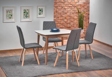 Pusdienu galds Halmar Barret White Matt/Oak, 900 - 1900x800x750 mm