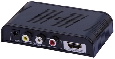 Techly Composite Converter S-Video + Stereo Audio to HDMI w/ Scaler