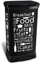 Curver Deco Bin 50l Kitchen Black