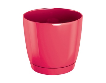 Plastmasas puķu pods ar palikni Prosperplast Coubi Duo, 13 x 12cm, rozā