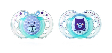 Tommee Tippee Night Style Silicone Soother 2pcs 43341365 18-36m