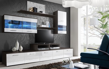 ASM Logo II Living Room Wall Unit Set LED White/Brown
