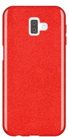 Wozinsky Glitter Shining Back Case For Samsung Galaxy J6 Plus Red