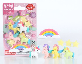 Dzēšgumija- puzles komplekts Iwako Unicorn & Pegasus, daudzkrāsaina