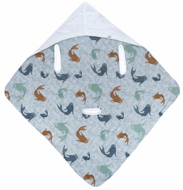 Lodger Bubbler XL Empire Fish Poncho Towel Dusty Turqouise
