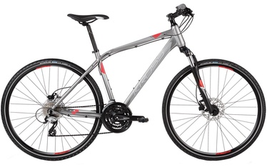 Dviratis Kross Evado 4.0 XL 28" Graphite Silver Red Matte 2017