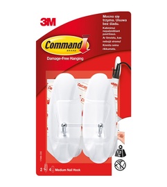 Balti kabliukai 3M Command T17068C, 2 vnt.