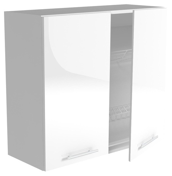 Верхний кухонный шкаф Vento, белый, 80 см x 30 см x 72 см