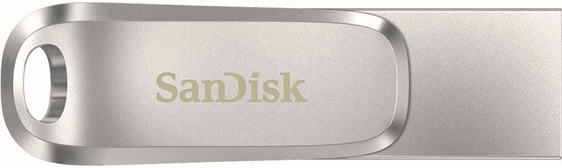 USB zibatmiņa SanDisk Ultra Dual Drive Luxe 2-in-1, sudraba, 256 GB