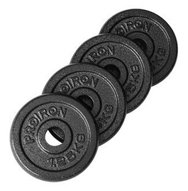 Disku svari ProIron Solid Cast Iron Weight Plates, 1.25 kg x 4 gab.