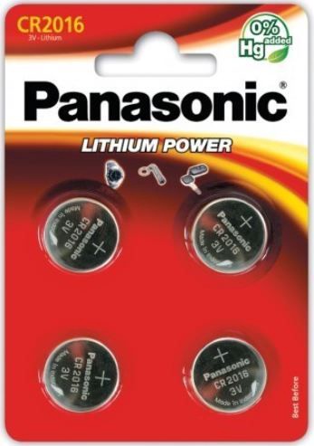Baterijas Panasonic 66066, CR2016, 3 V, 4 gab.