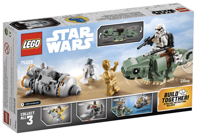 Konstruktor LEGO® Star Wars Escape Pod Vs. Dewback Microfighters 75228 75228