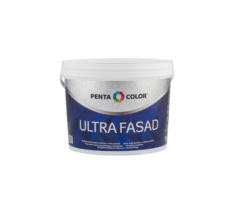 Fassaadivärv Pentacolor Ultra Facade, valge, 10 l