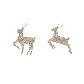 Ziemassvētku eglītes rotaļlieta Christmas Touch MC18B-19500-2 Reindeer Champagne, 130 mm, 1 gab.