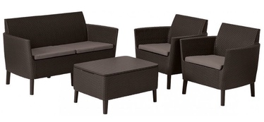 Keter Salemo 2 Seater Lounge Set Brown