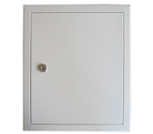 Glori ir Ko Access Panel 150x150 White With Key Lock