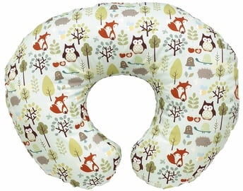 Chicco Boppy Pillow With Cotton Slipcover Woodsie