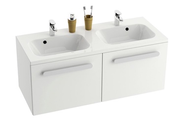 Dvigubo praustuvo spintelė SD1200 Chrome balta/balta