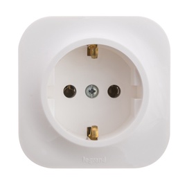 Розетка Legrand Forix 782411, c заземлением, белый