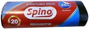 Spino Garbage Bags 9my 20l 20Pcs Black