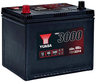 Аккумулятор Yuasa YBX3214, 12 В, 60 Ач, 540 а