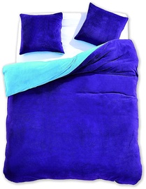 DecoKing Furry 17 Bedding Set Blue/Light Blue 155x220/80x80